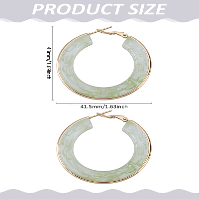 1 Pair Stylish Stainless Steel Fever Hoop Earrings EJEW-LP0011-05A-1