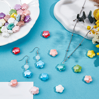 40Pcs Handmade Porcelain Beads PORC-PA0001-21-1