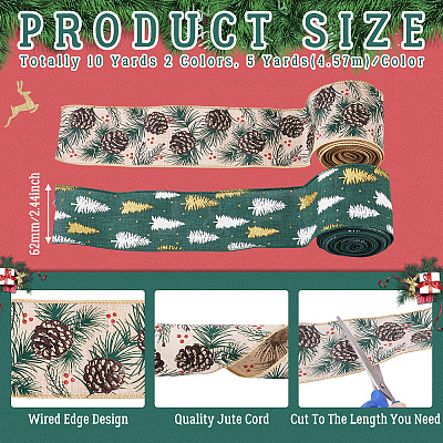 10 Yards 2 Colors Christmas Theme Jute Cord OCOR-TA0002-09A-1