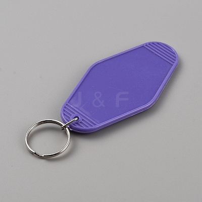 Plastic Blank Motel Keychain KEYC-WH0034-29E-1