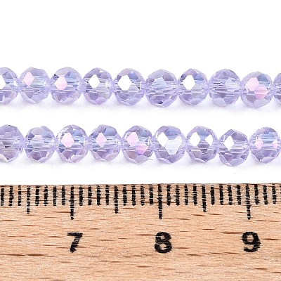 Electroplate Glass Beads Strands EGLA-A044-T4mm-B17-1