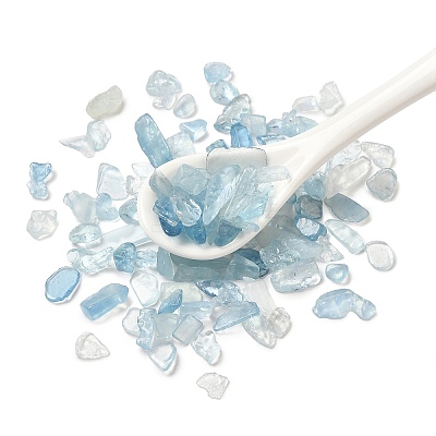 Natural Aquamarine Chip Beads G-Q193-04A-1