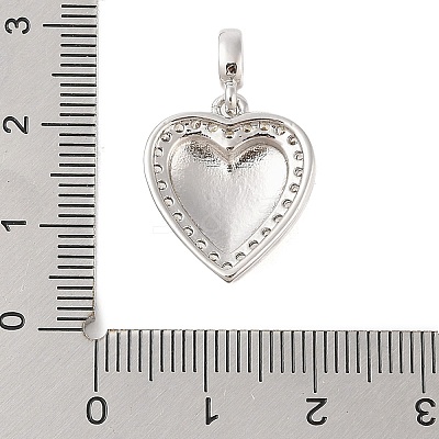 Rack Plating Brass Micro Pave Clear Cubic Zirconia Pendants X-KK-S380-37B-P-1
