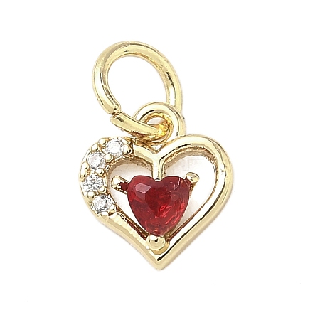 Brass Micro Pave Cubic Zirconia Pendants KK-D364-10G-1