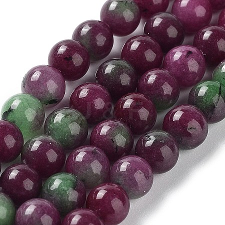 Dyed Natural Malaysia Jade Beads Strands G-G021-01A-05-1
