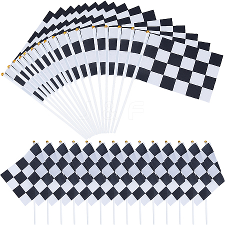 Polyester Tartan Racing Flag AJEW-WH0556-47-1
