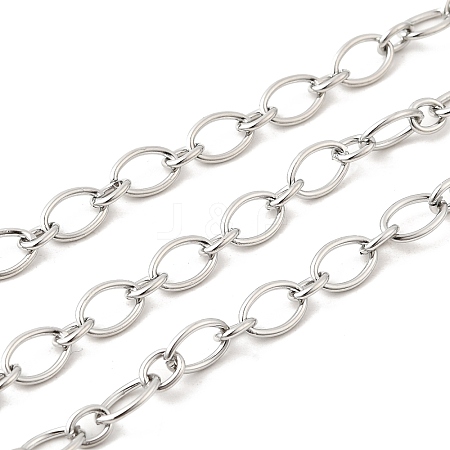304 Stainless Steel Oval Link Chains CHS-C018-04P-1