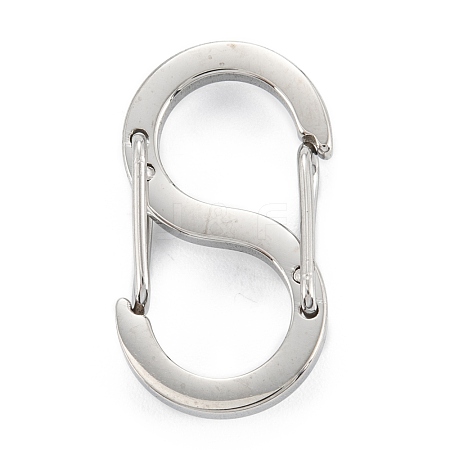 Non-Tarnish 304 Stainless Steel S-Hook Clasps STAS-C024-02D-P-1