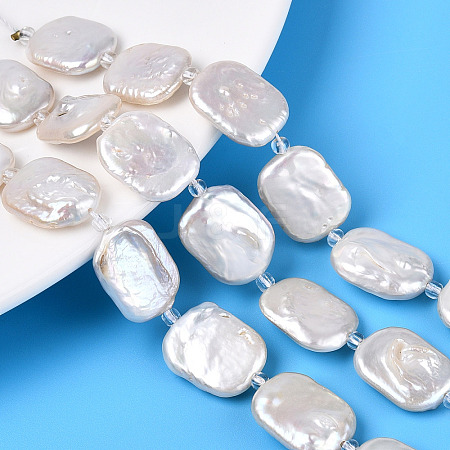 Natural Baroque Keshi Pearl Beads Strands LS-PEAR-D07-03-1