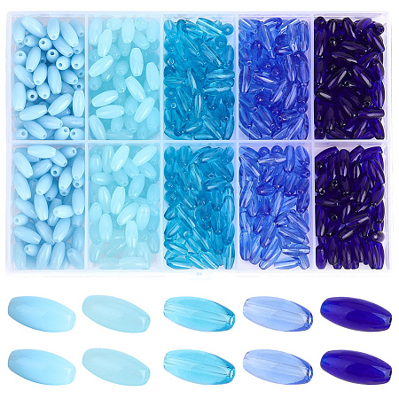 600Pcs 5 Styles Transparent & Opaque Colours Glass Seed Beads SEED-PA0001-16B-1