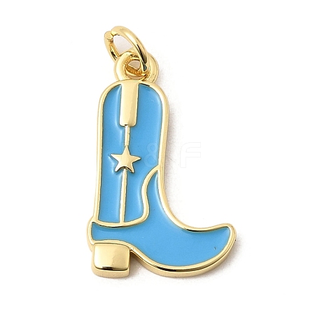 Brass Enamel Pendants KK-A296-51G-06-1