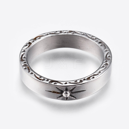 304 Stainless Steel Rings RJEW-G092-17-1