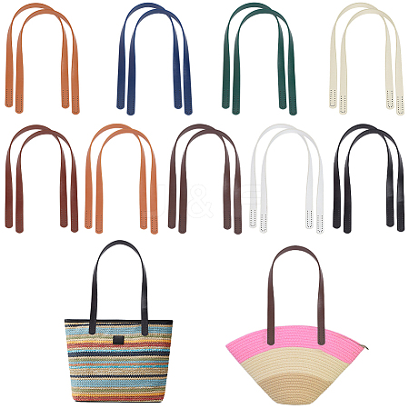 18Pcs 9 Colors PU Leather Bag Handles DIY-CL0001-77-1