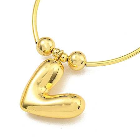 Rack Plating Brass Heart Pendant Necklaces for Women NJEW-C059-01G-02-1