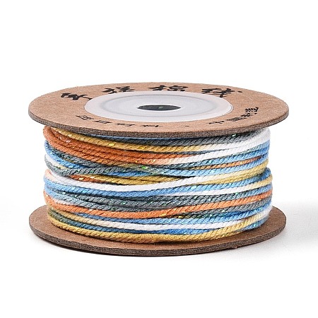 30M Segment Dyed Macrame Cotton Cord OCOR-T018-01I-1