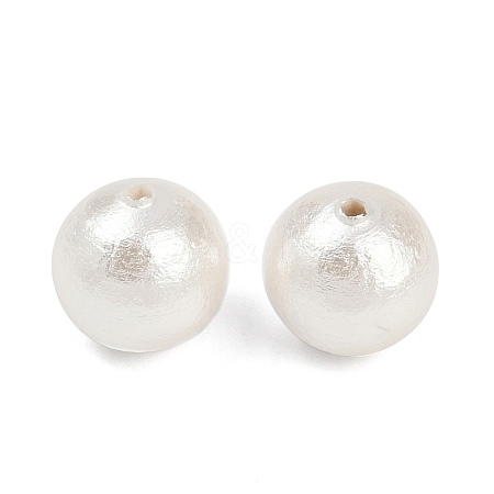 Compressed Cotton Pearl Beads WOVE-V001-A01-12mm-1
