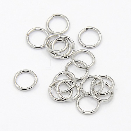 Tarnish Resistant 304 Stainless Steel Open Jump Rings STAS-M008-04F-1