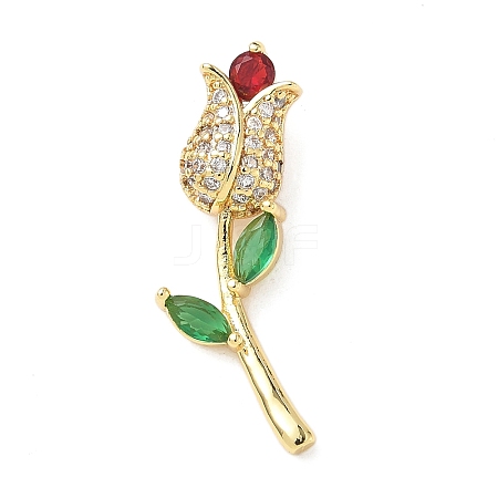 Brass Micro Pave Cubic Zirconia Pendants KK-D357-38G-01-1