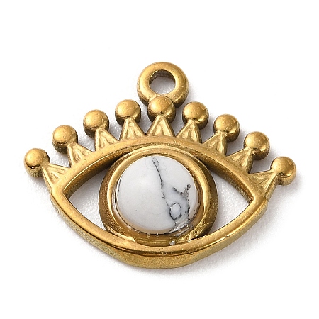 Natural Howlite Eye Pendants LS-STAS-Q249-01G-07-1