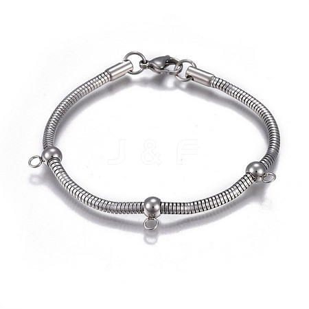 Tarnish Resistant 304 Stainless Steel Bracelet Making MAK-P012-01P-1