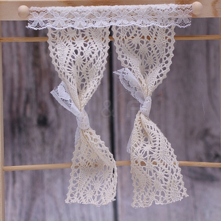 Miniature Dollhouse Cloth Lace Curtains MIMO-PW0003-143B-1