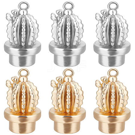 10Pcs 2 Colors Brass Charms KK-BBC0011-09-1