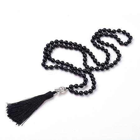 Tassel Pendant Necklaces NJEW-P191-A11-1