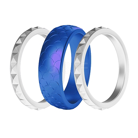 3Pcs Stackable Birthstone Silicone Finger Rings PW-WGC6D7D-07-1