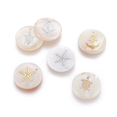 Freshwater Shell Pendants SHEL-X0004-05-1