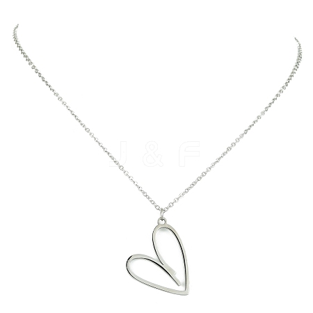 Non-Tarnish 304 Stainless Steel Pendant Necklace for Women NJEW-JN04387-02-1