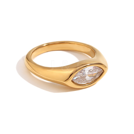 316L Stainless Steel with Cubic Zirconia Finger Rings FS-WGB17C9-07-1