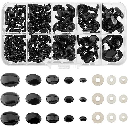 Resin Doll Craft Eyes and Noses with Washers DIY-WH0209-04-1