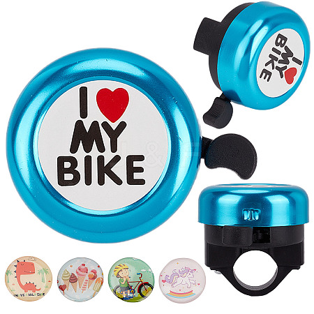 I Love My Bike Alloy Bicycle Bells FIND-WH0117-97C-1