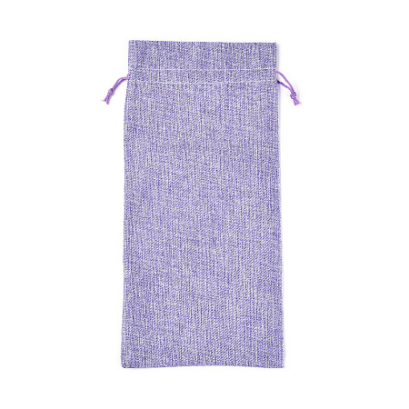 Rectangle Polyester Imitation Burlap Packing Pouches ABAG-N009-01A-02-1