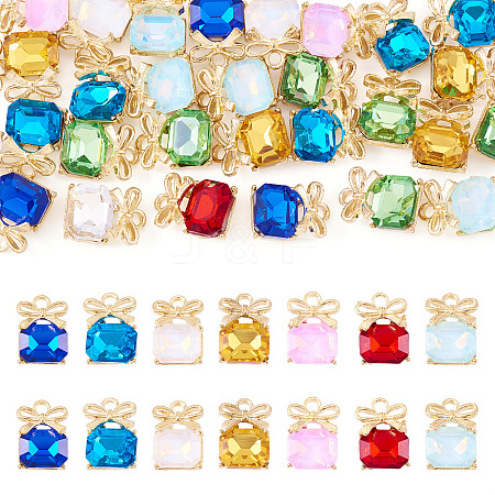 30Pcs Alloy & Glass Charms FIND-TA0008-05G-1