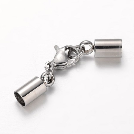 Tarnish Resistant 304 Stainless Steel Tube Cord Ends STAS-I045-50-1