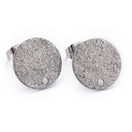 Non-Tarnish 304 Stainless Steel Stud Earring Findings X-STAS-Z021-C-01P-1