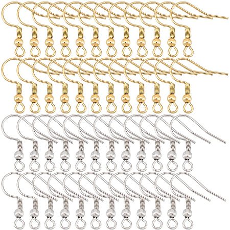 300Pcs 2 Style 304 Stainless Steel Earring Hooks STAS-SP0001-39-1