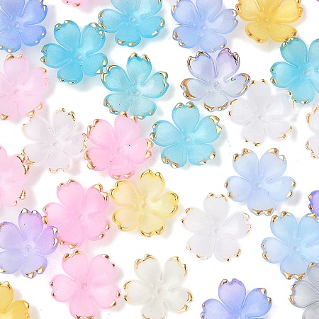50Pcs Acrylic Bead Caps OACR-YW0002-67H-1