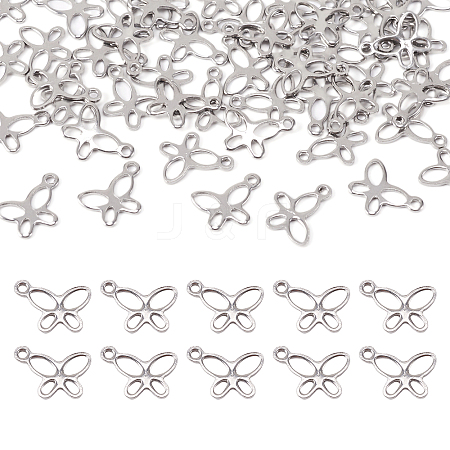 304 Stainless Steel Insect Charm Butterfly Pendants STAS-TAG0001-02P-1