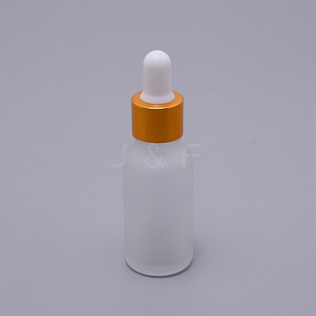 Frosted Empty Glass Dropper Bottles X-MRMJ-WH0063-47D-1