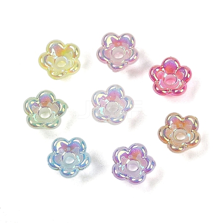 UV Plating Acrylic Bead Caps X-MACR-L008-11B-1