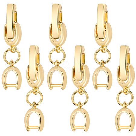 6Pcs Brass Watch Band Clasps DIY-BC0013-44A-G-1