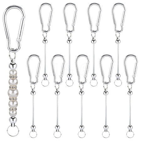 10Pcs Aluminum with Rock Climbing Carabiners AJEW-SZ0002-58A-1