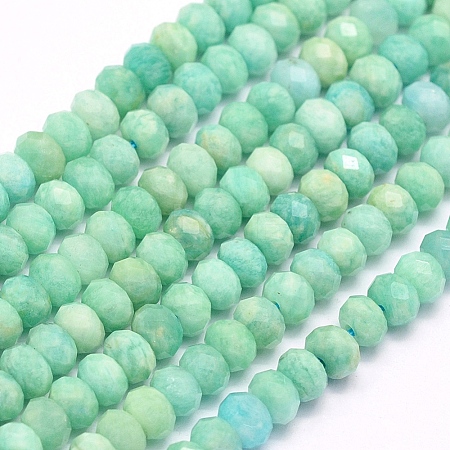 Natural Amazonite Beads Strands G-F509-50-3x5mm-1