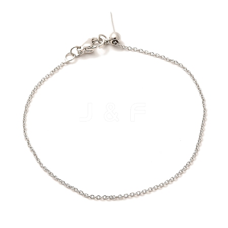 Brass Cable Chains Bracelets for Women BJEW-G735-09P-1