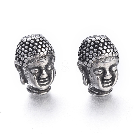 Buddhist 304 Stainless Steel Beads STAS-M274-090AS-1