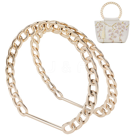 4Pcs Alloy Curb Chain Bag Handles FIND-BBC0004-22-1
