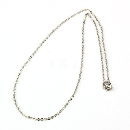 304 Stainless Steel Necklaces Women Cable Chain Necklaces X-NJEW-C079-01B-1