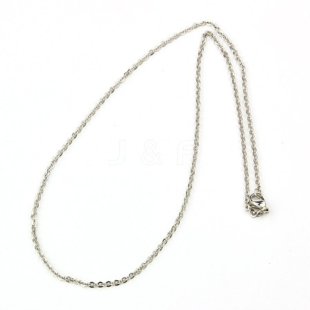 Tarnish Resistant 304 Stainless Steel Necklaces Women Cable Chain Necklaces X-NJEW-C079-01B-1